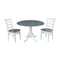 International Concepts Square 42 in Dual Drop Leaf Table, 2 Emily Side Chairs, White/Heather Gray, 42 in W, 42 in L, Wood K05-42DP-C617P - alternate 1
